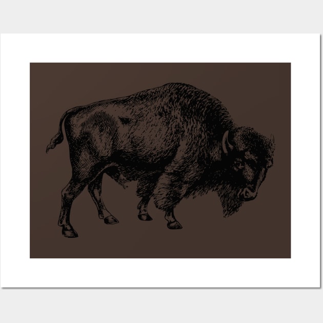 American Buffalo Wall Art by Wintrly